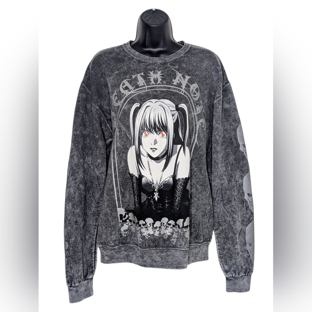EUC Death Note Misa Metallic Dark Wash Sweatshirt (Juniors S)